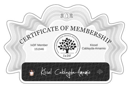 Kissel's Certificate of membership