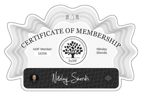 Nikolay's Certificate of membership