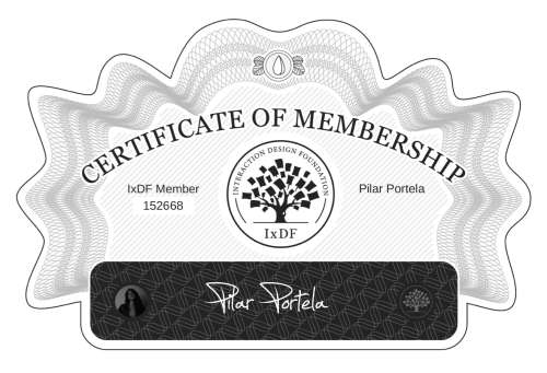 Pilar's Certificate of membership