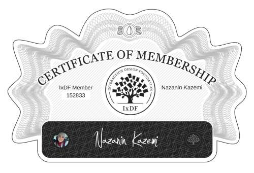 Nazanin's Certificate of membership