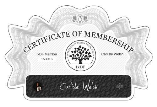 Carlisle's Certificate of membership