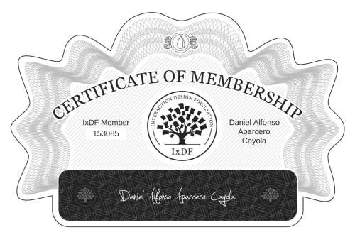 Daniel's Certificate of membership