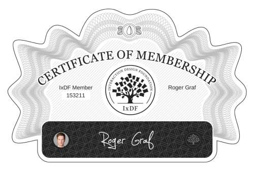 Roger's Certificate of membership