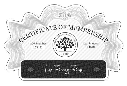 Lan's Certificate of membership