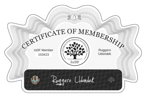 Ruggero's Certificate of membership