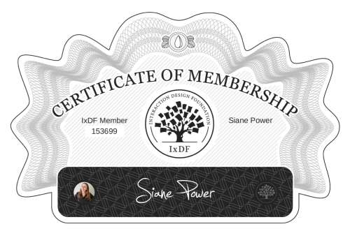 Siané's Certificate of membership