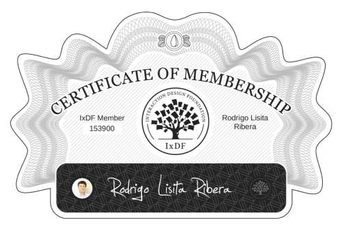 Rodrigo's Certificate of membership