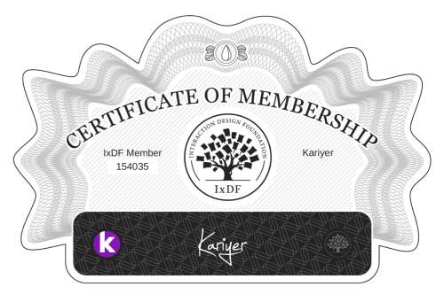 Kariyer's Certificate of membership