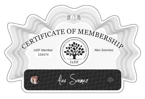 Alev's Certificate of membership