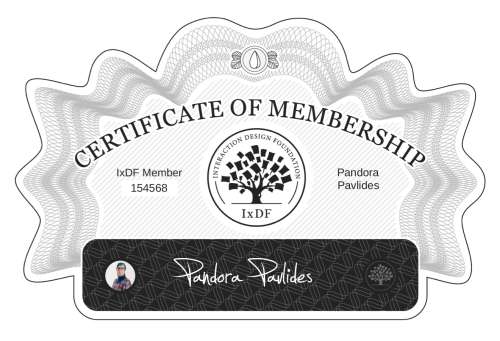 Pandora's Certificate of membership