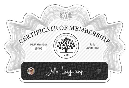 Jelle's Certificate of membership
