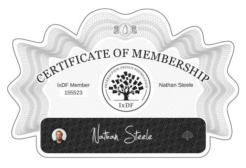 Nathan's Certificate of membership
