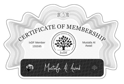 Mustafa's Certificate of membership