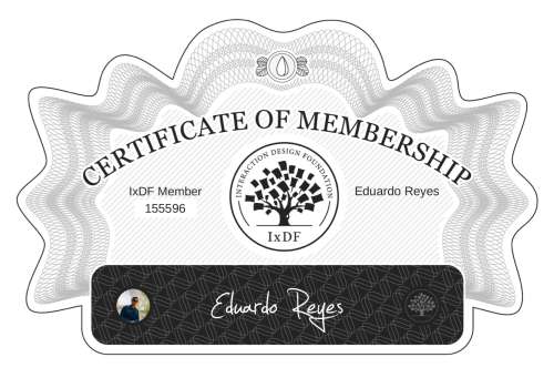 Eduardo's Certificate of membership