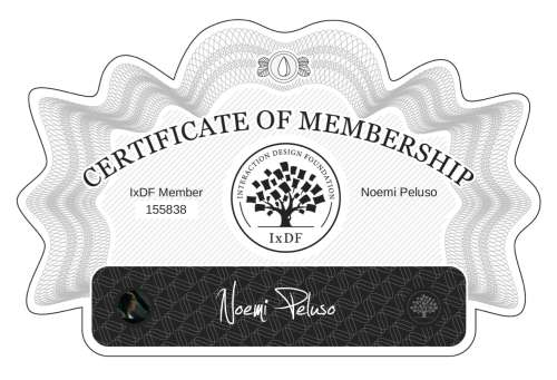 Noemi's Certificate of membership