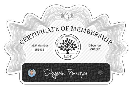 Dibyendu's Certificate of membership