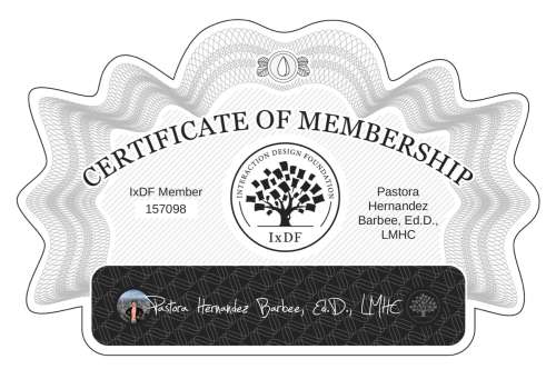 Pastora's Certificate of membership