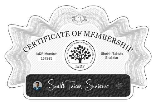 Sheikh's Certificate of membership