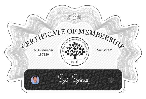 Sai's Certificate of membership