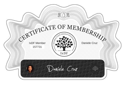 Daniele's Certificate of membership