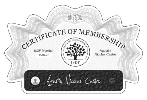 Agustin's Certificate of membership