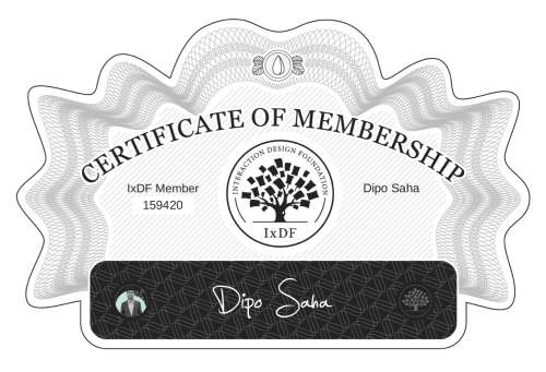 Dipo's Certificate of membership