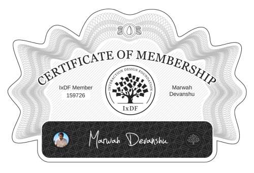 Marwah's Certificate of membership