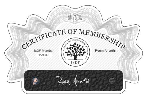 Reem's Certificate of membership