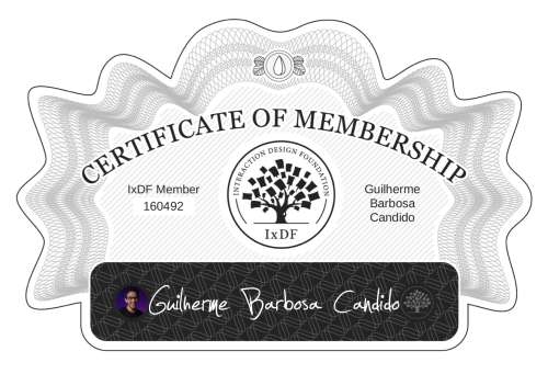 Guilherme's Certificate of membership