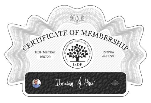 Ibrahim's Certificate of membership