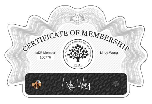 Lindy's Certificate of membership