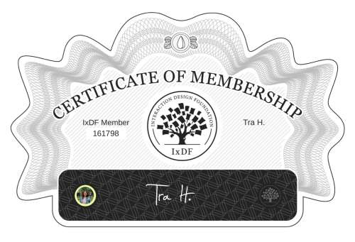 Tra's Certificate of membership