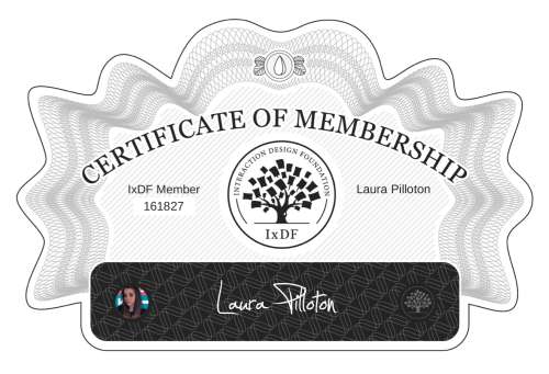 Laura's Certificate of membership