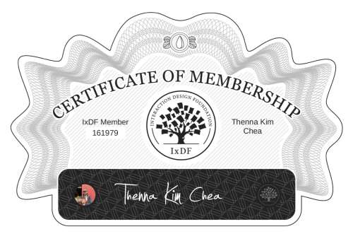 Thenna's Certificate of membership