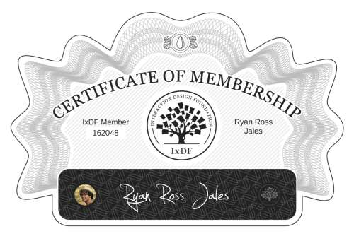 Ryan's Certificate of membership
