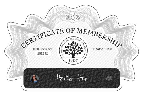 Heather's Certificate of membership
