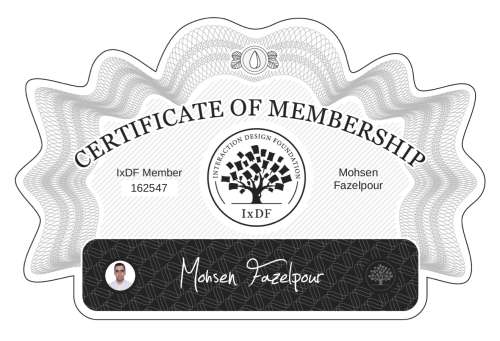 Mohsen's Certificate of membership