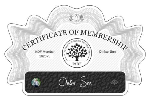 Omkar's Certificate of membership