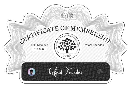Rafael's Certificate of membership