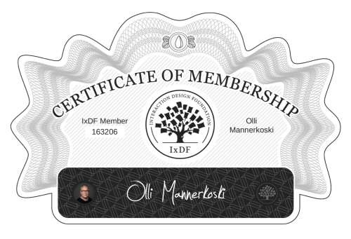 Olli's Certificate of membership