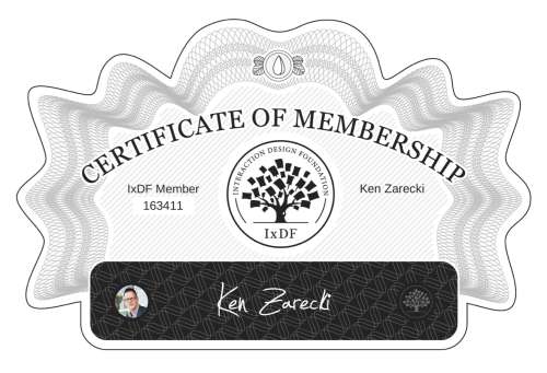 Ken's Certificate of membership