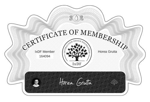 Horea's Certificate of membership