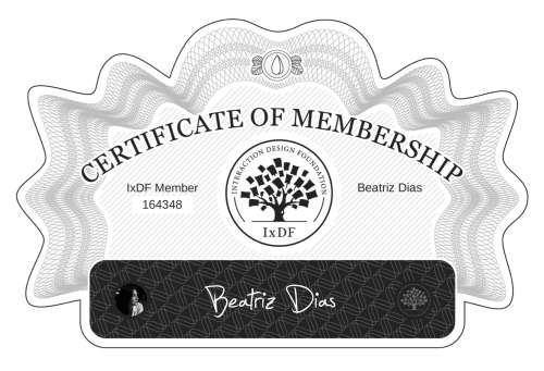 Beatriz's Certificate of membership