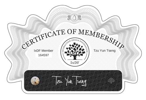 Tzu's Certificate of membership