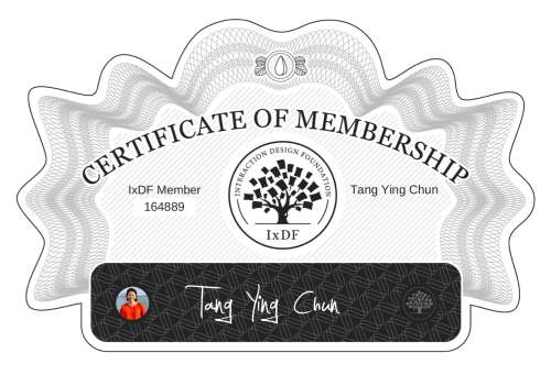 Tang's Certificate of membership