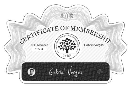 Gabriel's Certificate of membership