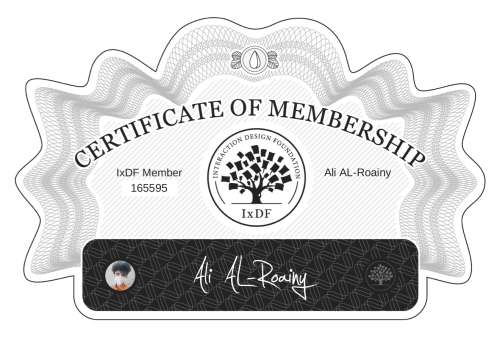 Ali's Certificate of membership