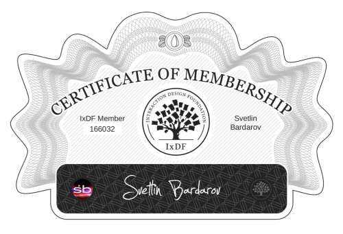 Svetlin's Certificate of membership