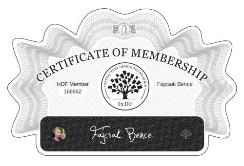 Fajcsák's Certificate of membership