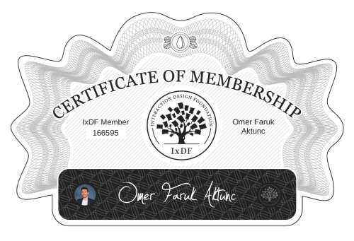 Ömer's Certificate of membership
